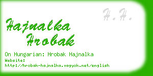 hajnalka hrobak business card